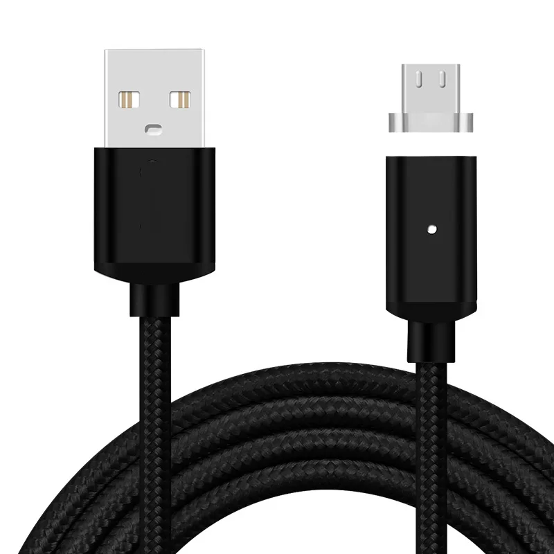 1 м нейлоновый Магнитный кабель 2.4A Micro usb кабель для зарядки и передачи данных Магнитный адаптер для зарядки samsung Xiaomi huawei Android сотовых телефонов