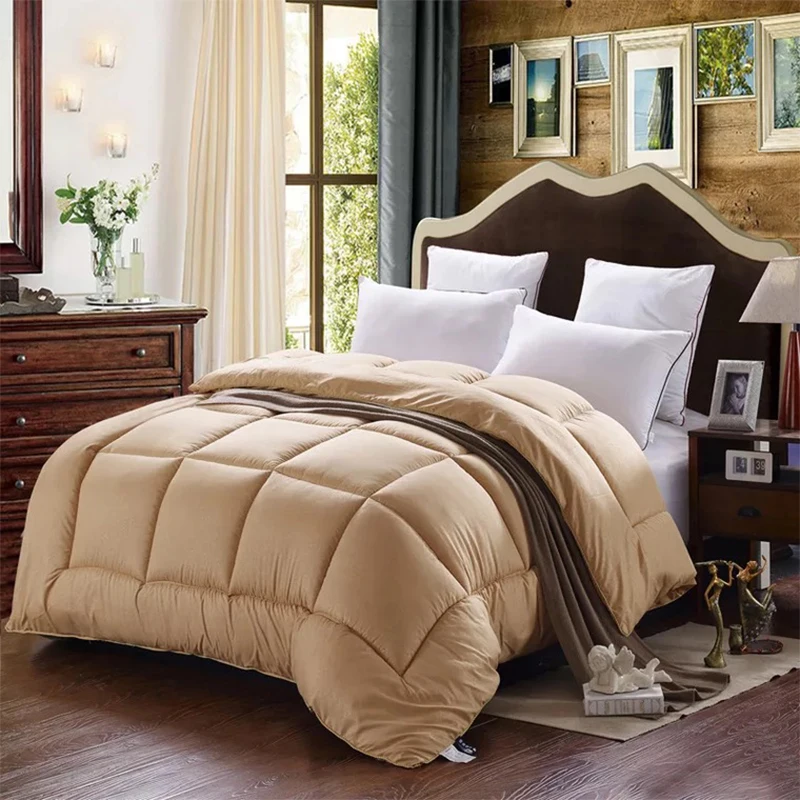 

Autumn winter new cotton feather quilt super soft single double core spring autumn quilt thickened winter quilt