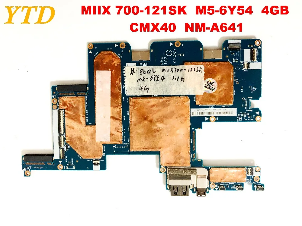 Оригинальная материнская плата для ноутбука lenovo MIIX 700-121SK MIIX 700-121SK M5-6Y54 4 Гб CMX40 NM-A641 Протестирована