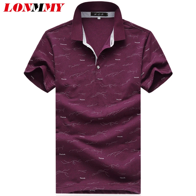 LONMMY плюс размер 5XL рубашка поло мужская хлопковая с коротким рукавом воротник