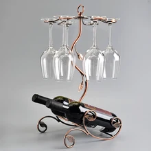 Две бутылки винный шкаф шесть бокалы для красного вина стойка для стаканов рамка вино рамка не включает в себя стоимость чашки вверх ногами