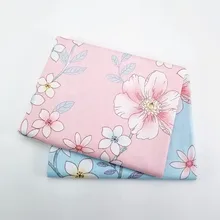 2 шт./лот 50x40 см печатных Flowral твиловая, хлопковая ткань, Лоскутная Ткань, DIY лоскутного шитья Fat четверти Материал для новорожденных и детей
