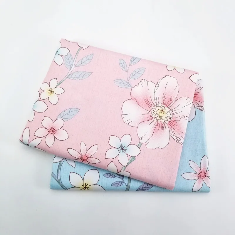 

2pcs/lot 50x40cm Printed Flowral Twill Cotton Fabric,Patchwork Cloth,DIY Sewing Quilting Fat Quarters Material For Baby&Child