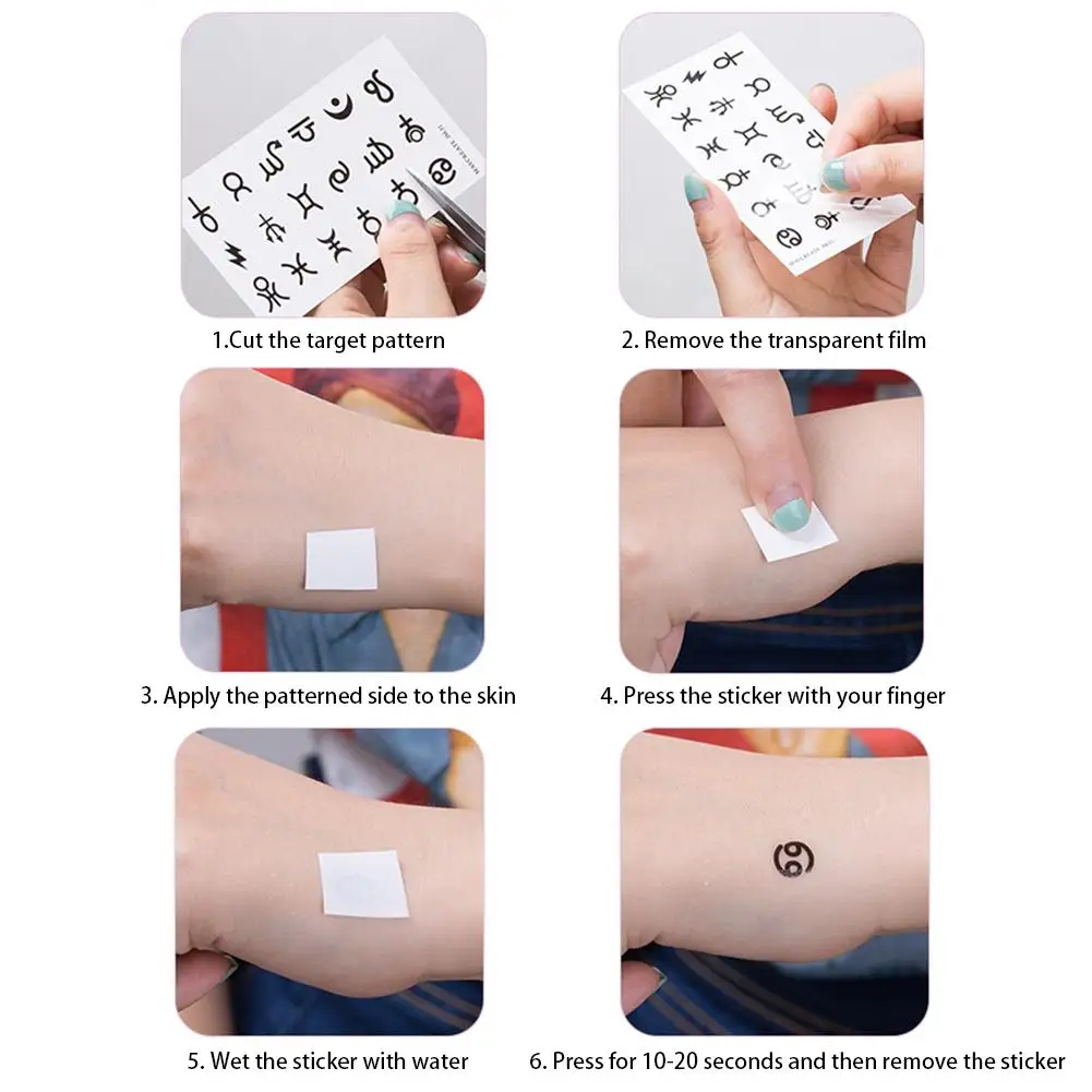 60 قطع للماء ملصقا الوشم هيئة الفن ملصقا فراشة شجرة فرع حية المؤقتة الوشم Sticke للذكور والإناث