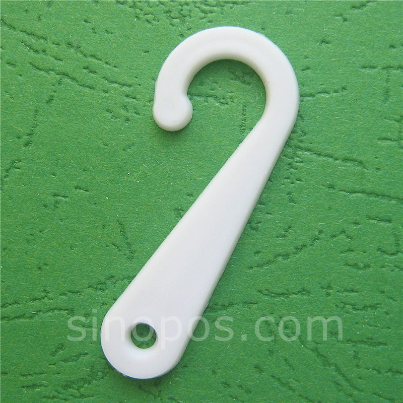 Plastic Sock Hooks, PP display J hook, underwear hanger socks cap