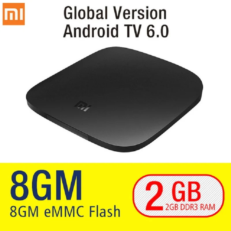 

Original Xiaomi MI TV BOX 3 Smart 4K Ultra HD 2G 8G Android 6.0 Movie WIFI Google Cast Netflix Red Bull Media Player Set-top Box
