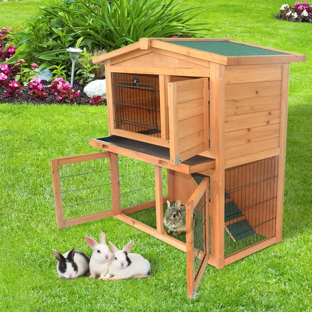 Us 5159 Aliexpresscom Buy New 36 40 48 Wooden Rabbit Hutch Chicken Coop Hen House Poultry Pet Cage Only Ship To Us From Reliable Cages