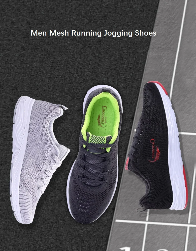 Крокодил Для мужчин Running Sneaker светло Air Mesh Спортивная обувь мужские теннисные Hombre кроссовки для Для мужчин беговые крос