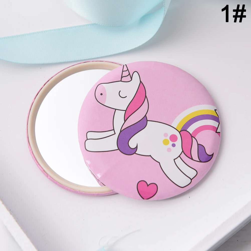 Cartoon Unicorn mini pocket makeup mirror cosmetic compact mirrors