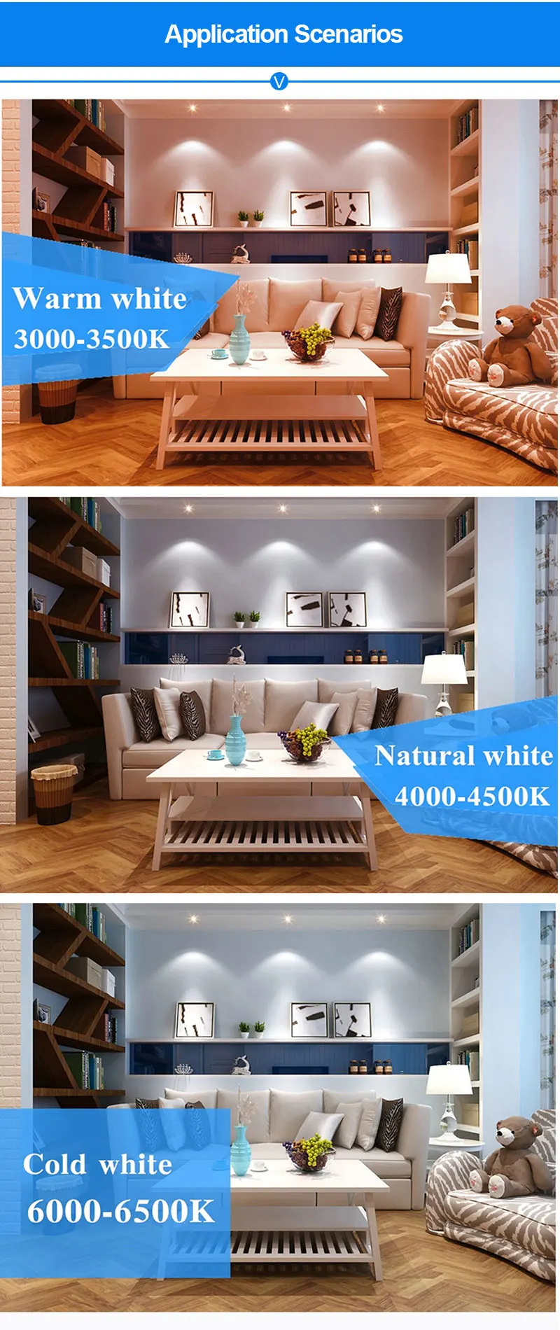 Dimmable Round LED Panel light 3w 4w 6w 9w 12w 15w 18w Recessed Downlight White/Warm White/Natural White Kitchen for Bathroom