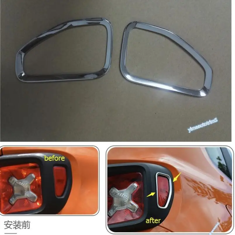 

Lapetus ABS Chrome Rear Tail Lights Lamp Frame Molding Garnish Cover Trim 2 Pcs Fit For Jeep Renegade 2015 2016 2017 2018 2019
