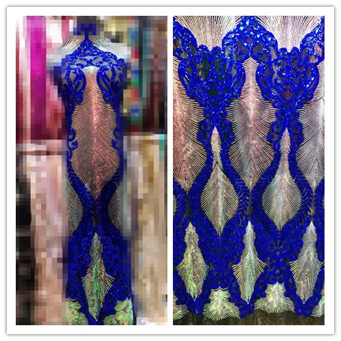 High Quality lace fabric Best Selling African Lace Fabric JIANXI.C-73704 Nigerian French Fabric with sequins