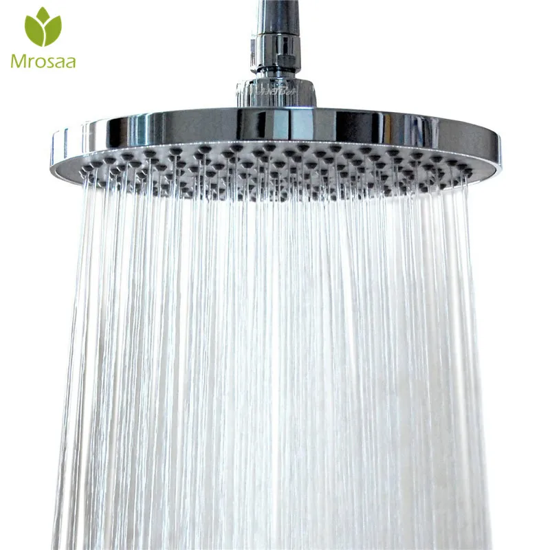 

Mrosaa Bathroom Top Spray Thin Round 8 Inch Rain Shower Head Water Saving Powerful High Pressure Showerheads Bath Shower Parts