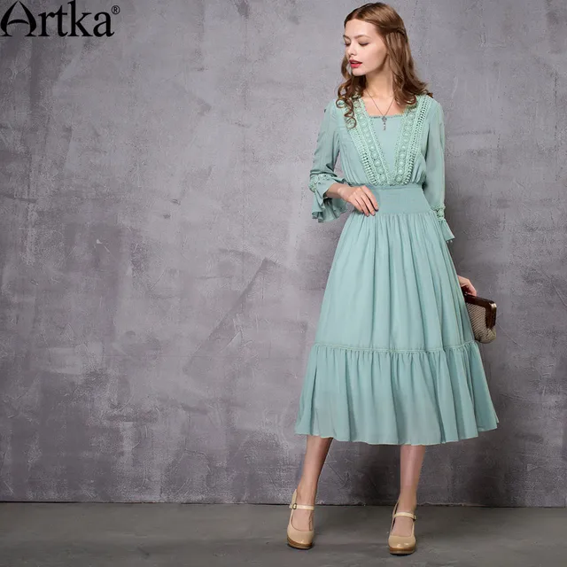 Vintage Ruffle Dress
