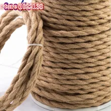 2*0,75 Винтаж веревка текстильный провод витой кабель с Оплеткой Провод Ретро подвесной светильник лампы линии Винтаж лампы шнур 1/2/5/10M