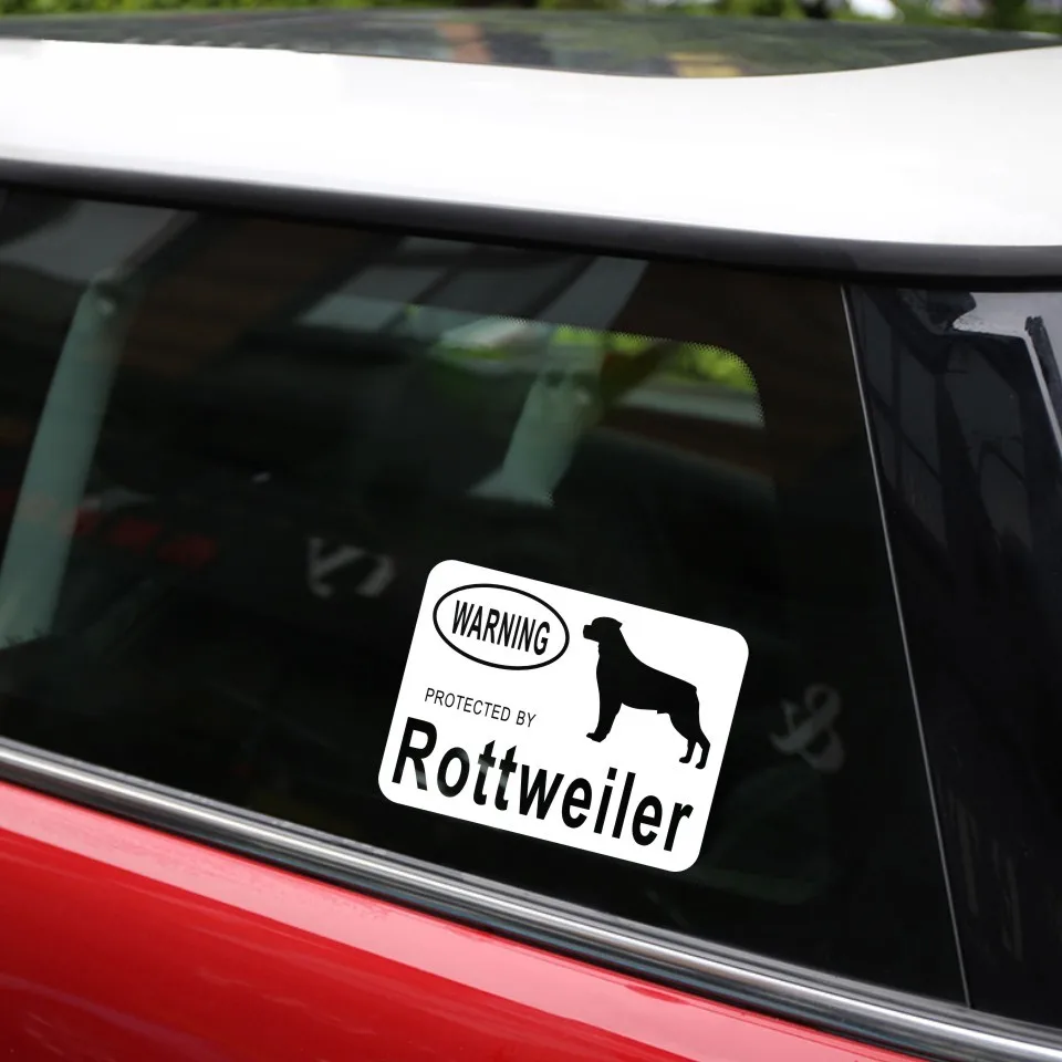 Cunymagos Creative Fashion Warning Protected By Rottweiler Dog Vinyl Car Stickers Window Motorcycle Decal Stickers 13 (7)