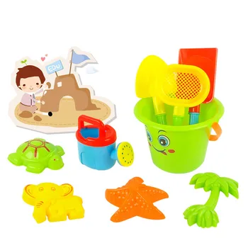 

9pcs/set New large beach toys bucket with sand dredging children's toys