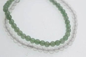 

jade quartz white green round 3mm 15" for DIY jewelry making loose beads FPPJ wholesale beads nature gem stone coral