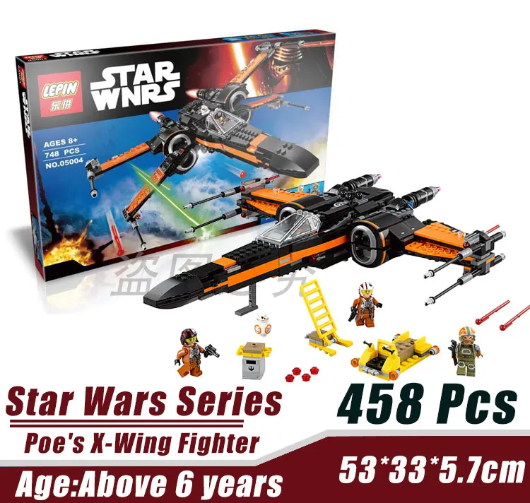 

Bevle LEPIN 05004 Star Wars Space Wars Poe's X-Wing Fighters Building Block Compatible With Legoe 75102 Toys
