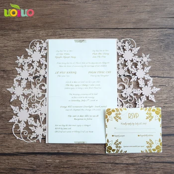 

20pc Custom Newest Cheap Laser Cutting Invitations Card 3d Wedding Invitation