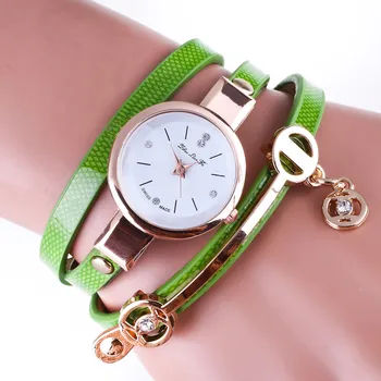 

Women Leather Rhinestone Analog Quartz Wrist Watches Drop Shipping Y7822