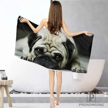 

Custom Pug-Puppy (2) Bathroom Washcloth Towels Face Towel/Bath Towel Shower Towels Size 33x74cm/72x143cm#18-12-17-07-336
