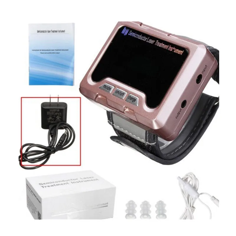 650nm Laser Therapy Watch Home Wrist Diode High Blood Pressure High Blood Fat Sugar for Diabetes Semiconductor Treatment wrist soft laser therapy device with 18 lasers points for high blood pressure high blood sugar body pain relief