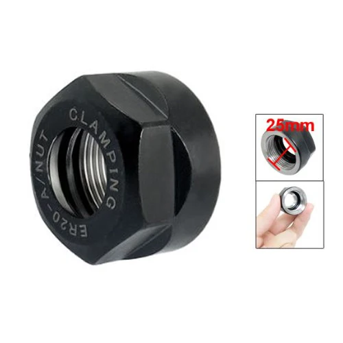 ER20 A Type Collet Clamping Nut for CNC Milling Chuck Holder Lathe Black 34xJH4