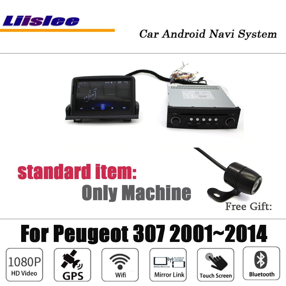 Liislee Android для peugeot 307 2001~ стерео радио BT Wifi камера Carplay gps Navi карта навигационная система Мультимедиа