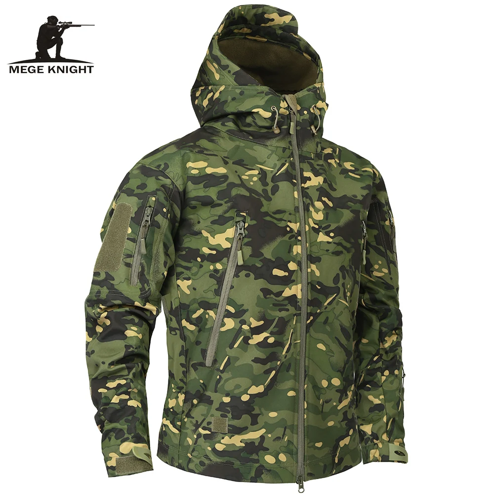 Billig Mege Marke Kleidung Herbst männer Military Camouflage Fleece Jacke Armee Taktische Kleidung Multicam Männlichen Camouflage Windjacken