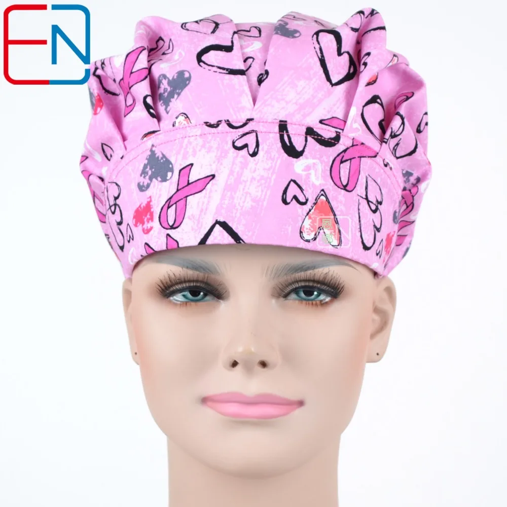 Buy Hennar Women Medical Bouffant Caps Pink Print Dentist Pet Doctor Dentist