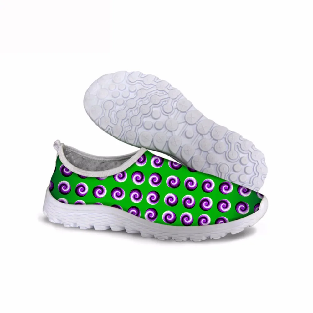 

Noisydesigns Trendy fashion styleeye-catching printed 2018 spring summer ladies shoes loafers mesh air walking sports women
