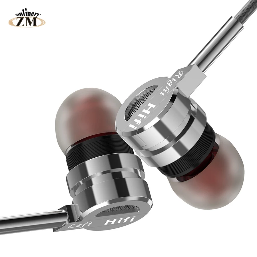 Металлические наушники со встроенным микрофоном Handsfree Earbuds 3 5 мм In-Ear проводные