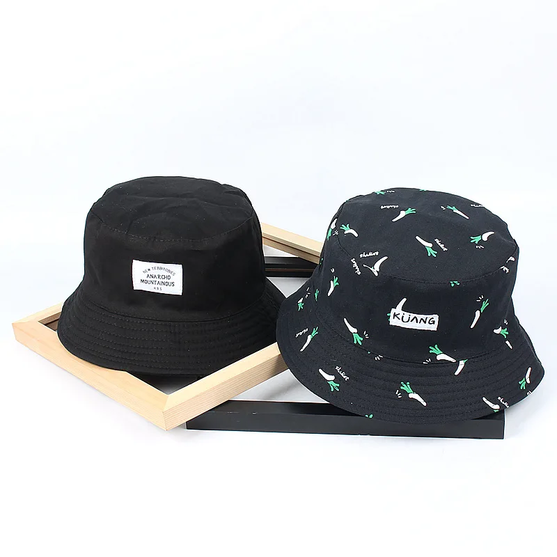 New Autumn AB Side Unisex Lovers Cap Women's Panama Hats Banana Pattern Summer Cotton Bucket Hats Female Men Sad Boy Beach Caps New Autumn AB Side Unisex Lovers Cap Women's Panama Hats Banana Pattern Summer Cotton Bucket Hats Female Men Sad Boy Beach Caps