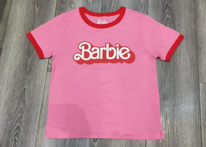 2018 zoete leuke Roze Barbie Print Roze t shirt kawaii kleding flash sexy  half mouw lente zomer tops Lolita Student|T-shirts| - AliExpress