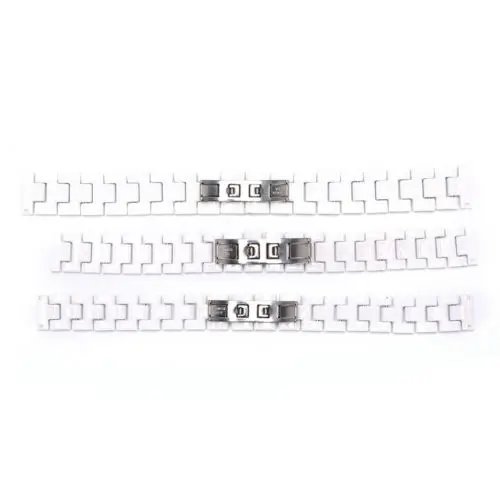 Белый ремешок для часов, женские наручные часы, браслет со стальной пряжкой, 14 мм, 16 мм, 18 мм, модный керамический ремешок для часов