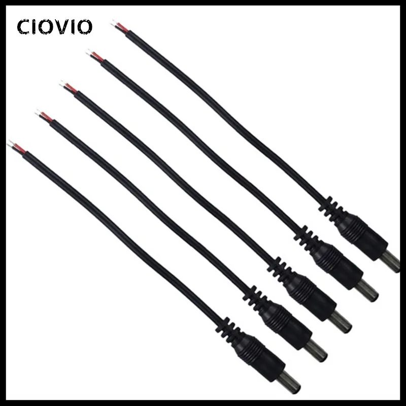 510pcs 5.5x2.1 Plug DC male or Female Cable Wire Connector For  LED Strip Light    