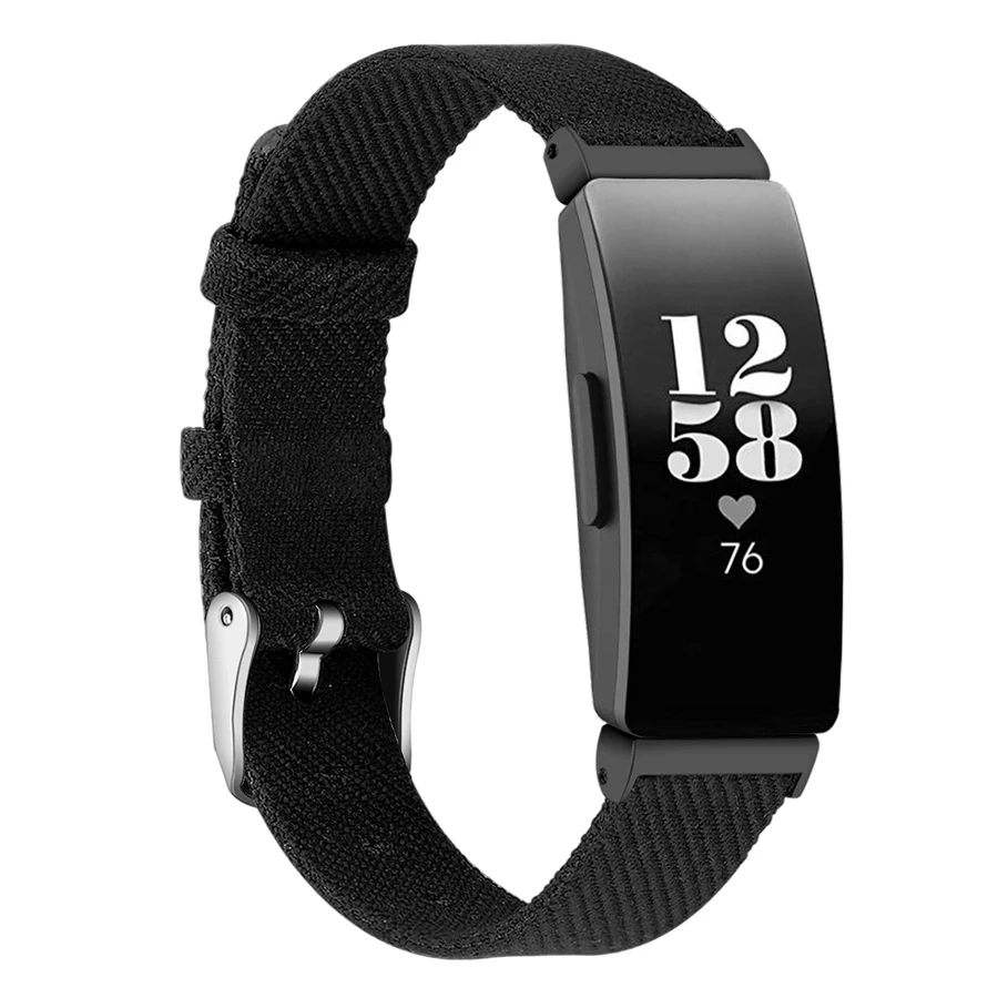 Сменный нейлоновый тканый тканевый ремешок для браслета Fitbit Inspire с металлическим