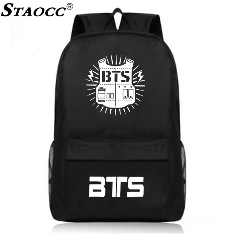 

Mochila BTS Laptop Backpack Anti thef Kpop Men BTS Backpack School Bag Canvas Bookbag For Boys Girls Travel Bagpack High Quality