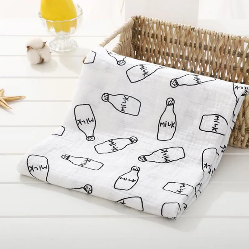 Муслиновые хлопковые одеяла для детей с рисунком динозавра и единорога, многофункциональные пеленки для новорожденных, детское газовое полотенце, Детская накидка - Цвет: swaddle blanket  19