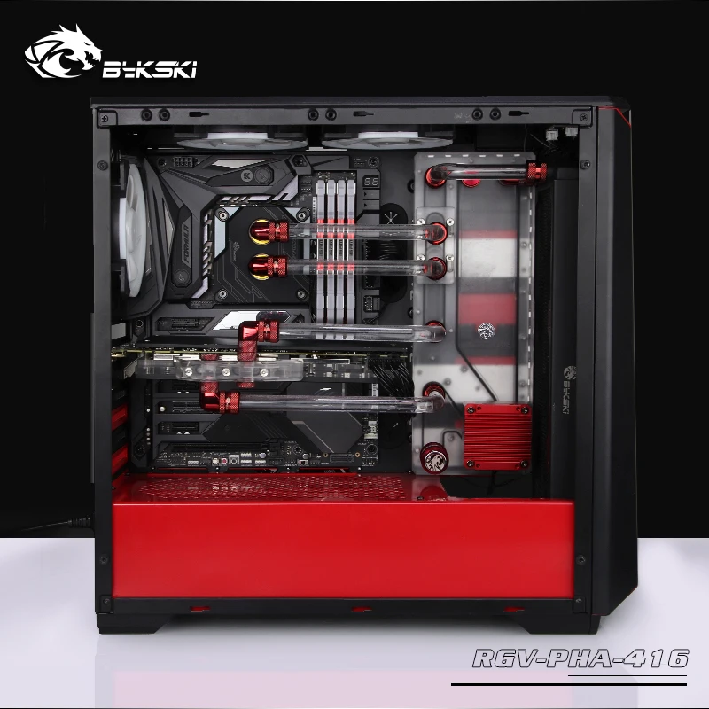 BYKSKI акриловый бак использовать для Phanteks 416 корпус компьютера/3PIN 5 V D-RGB/Combo DDC насос крутой водный канал решение