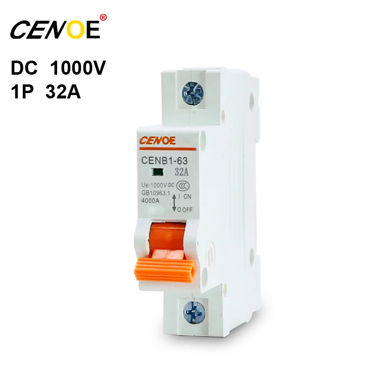 

free shipping high cost performance 1P 32A DC 1000V solar circuit breaker dc circuit breaker for PV CENOE brand