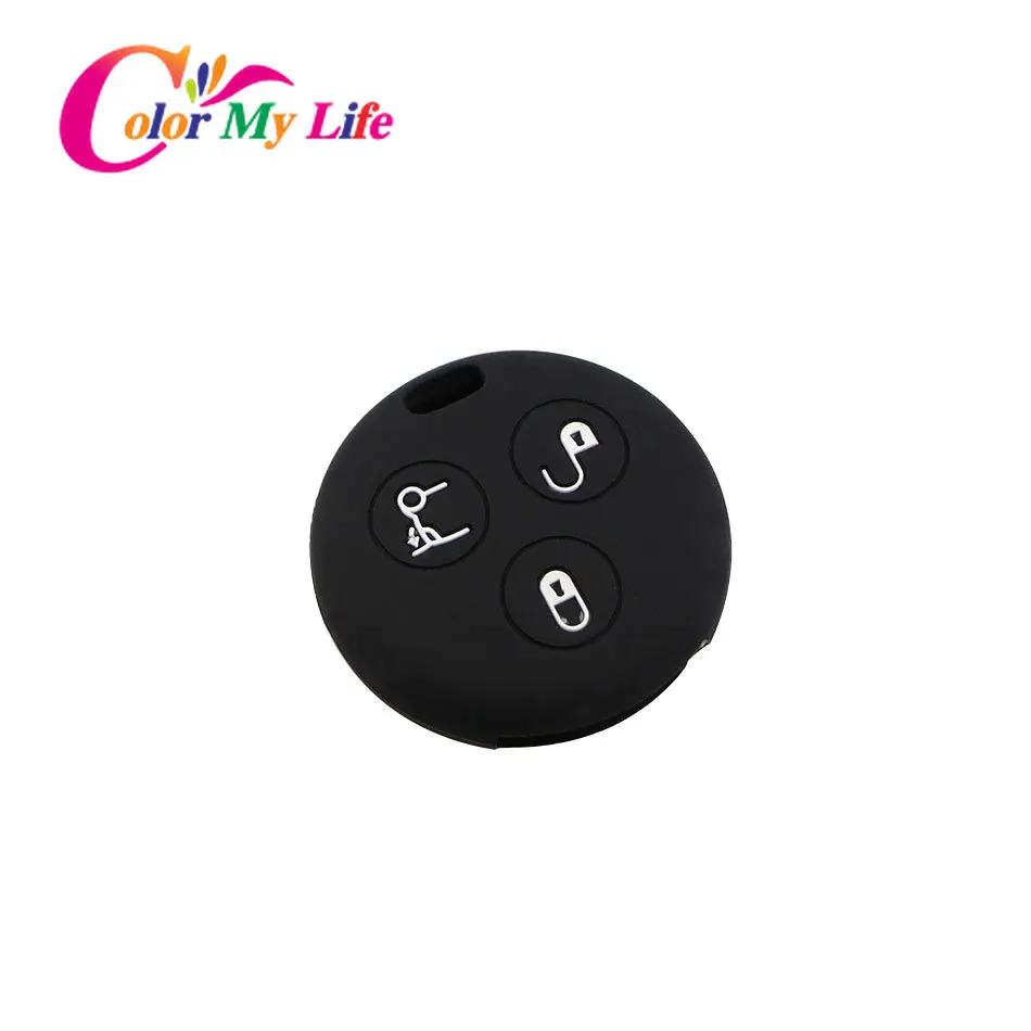 Key Case Cover Key Case For Mercedes Benz Smart City Roadster Fortwo 3 Button Rubber Silicone