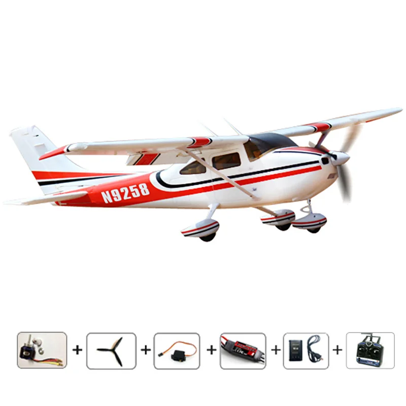 RC airplanes RC cessna 182 RTF radios RC Planes 2.4Ghz 6CH radios control airplane EPO fixed wing plane brushless Free shipping
