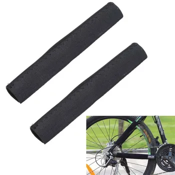 

2pcs Bike Chain Protector Cycling Frame Chain Stay Posted Protector MTB Bicycle Chain Care Guard Cover Black