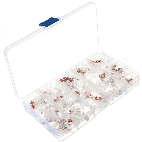 300 шт 2PF-0.1UF керамические конденсаторы+ 1 x компонентная коробка 30 значений каждый 10 шт конденсатор Ассорти комплект Ассортимент