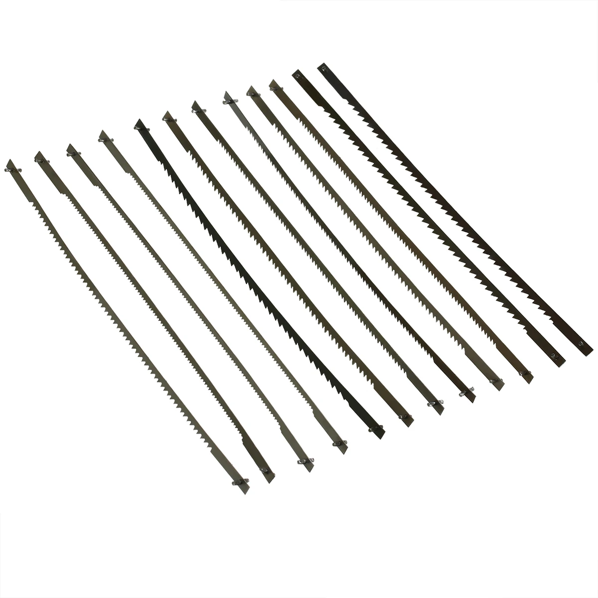 12Pcs 10/15/18/24 Teeth Pinned Scroll Saw Blades Black Woodworking