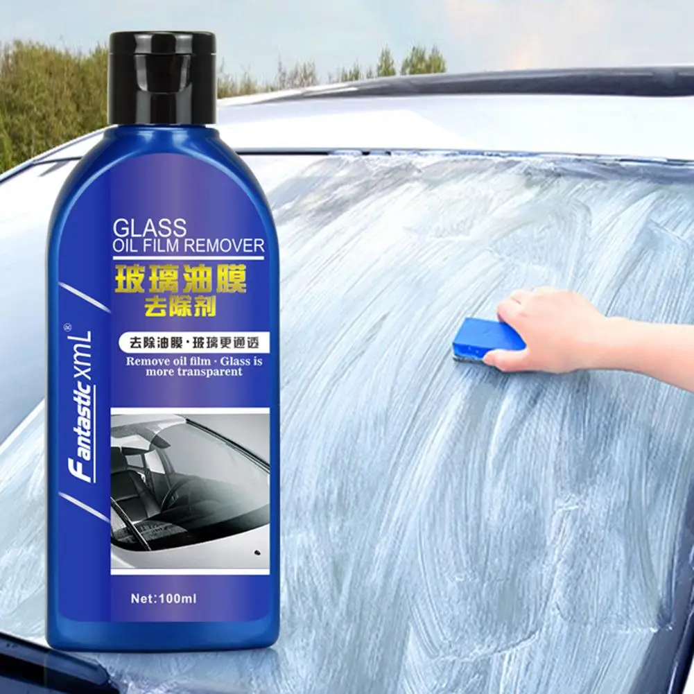 

100ML Car Glass Film Remover Strong Decontamination Cleaner Car Maintenance Windshield Cleaning Agent Glass Remove Oil Film