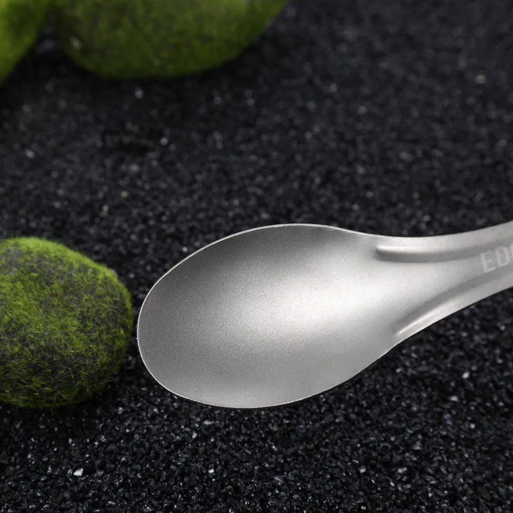 Титановая вилка инструмент-Ложка для кемпинга Titan Spork Ложка Столовые приборы титановый нож вилка сверхлегкие Чистые Инструменты из титана сплава