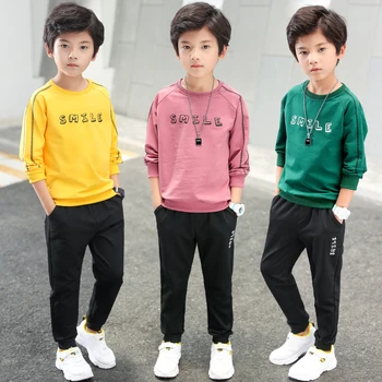 

Boys Clothes Boutique Kids Clothing Set Children Toddler 2019 Autumn Fall Outfits Tracksuit Sweatshirt + Pants 3 to 14 Years